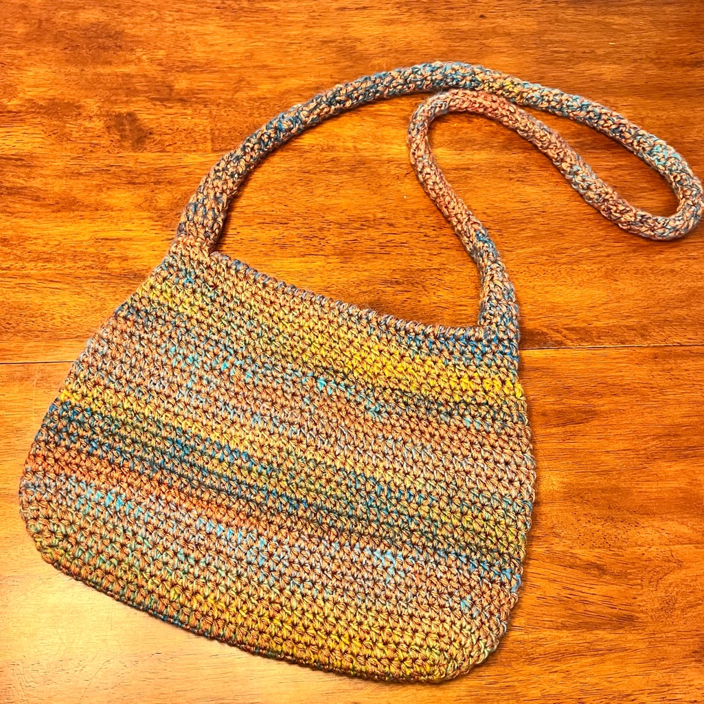 Bohemian Style Crochet Crossbody Bag Fall/Autumn Colors Boho Bag Orange Brown